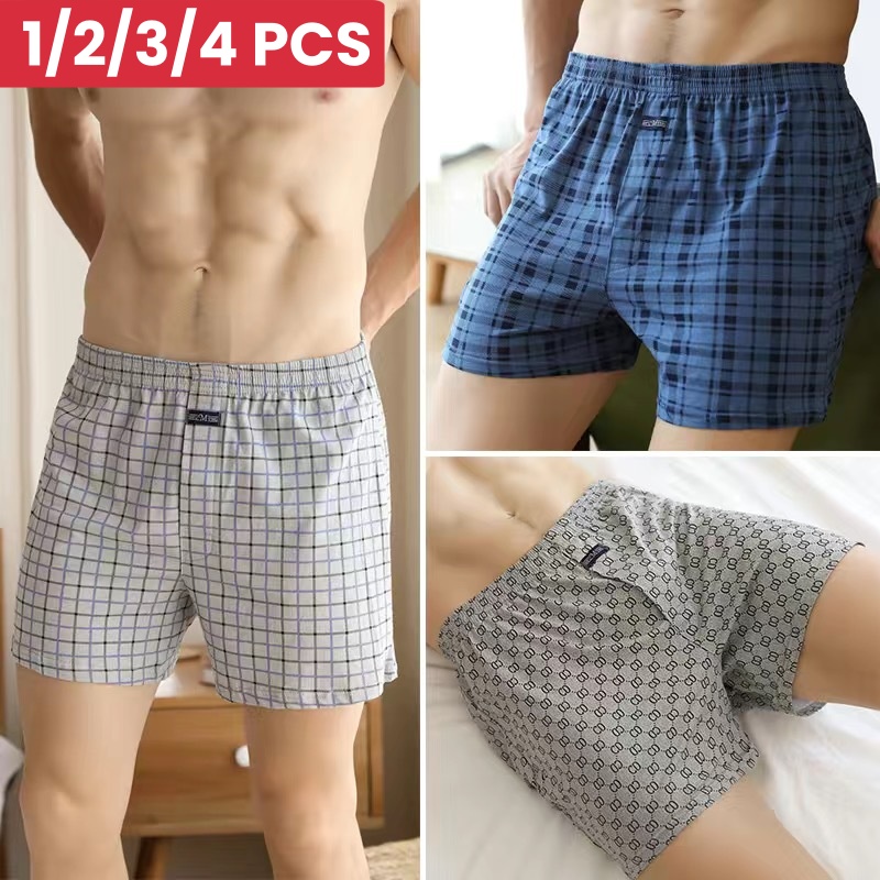 Boxer Brief Pack Cotton - 1/2/3/4PCS Plus Size M-XXXL Cotone Aro